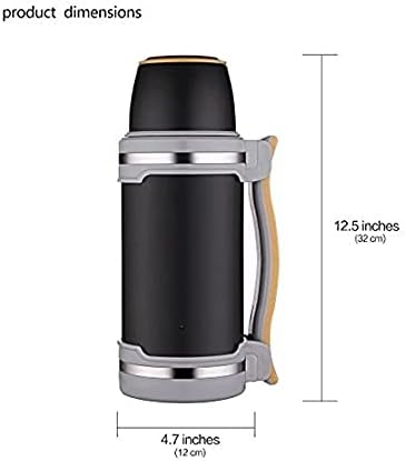 2L Stainless Steel Insulated Vacuum Flask Work Travel Camping Sport Kettle, Beverage Bottle, Cup mug