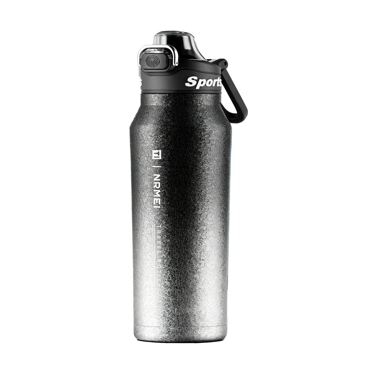 32oz (1000ml) Pure Titanium Insulated Water Bottle, Lightweight Tumbler Double Wall Vacuum Flask, Leakproof Travel Mug Cup for Outdoor Sports Camping Fitness RT178D (Ice Flower Silver)