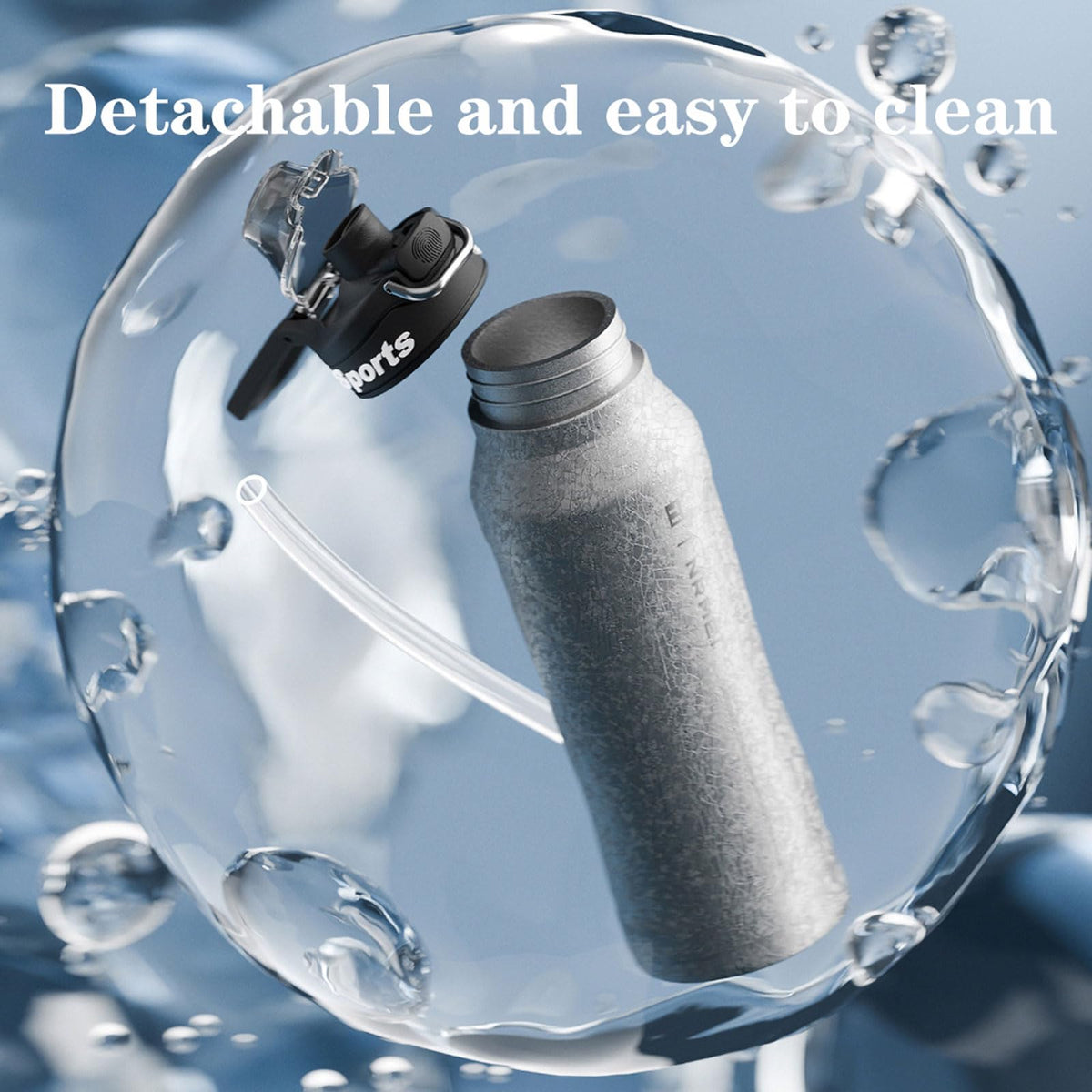 Titanium Insulated Sports Water Bottle 51oz RT178D Grad‑Blue