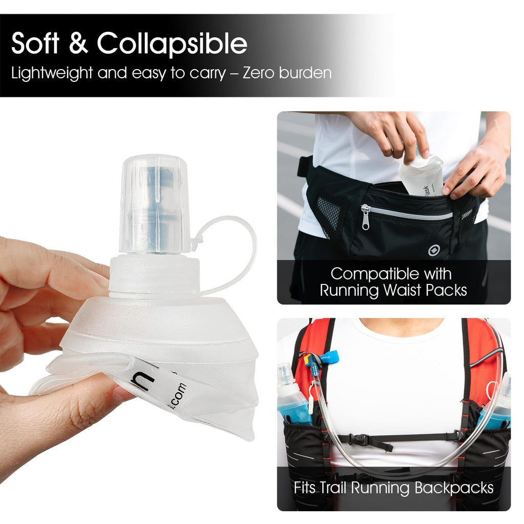 GUYI GYGYL Soft Flask, Collapsible Water Bottle for Sports, 500ml Grey