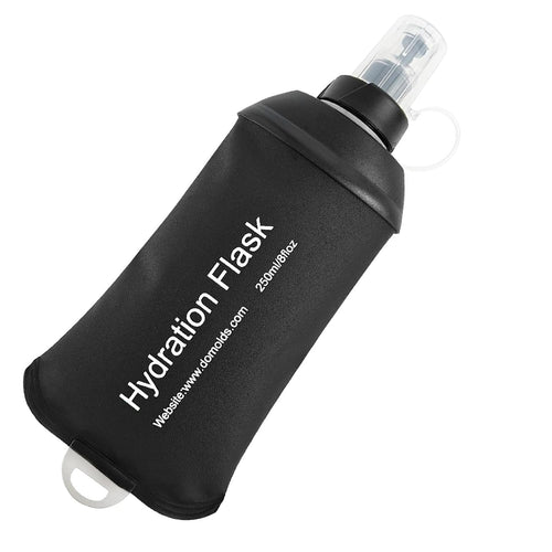 AXEN Soft Flask TPU Foldable Running Hydration Flask, Soft Collapsible Water Bottle for Hydration Pack Cycling Marathon Running Hiking