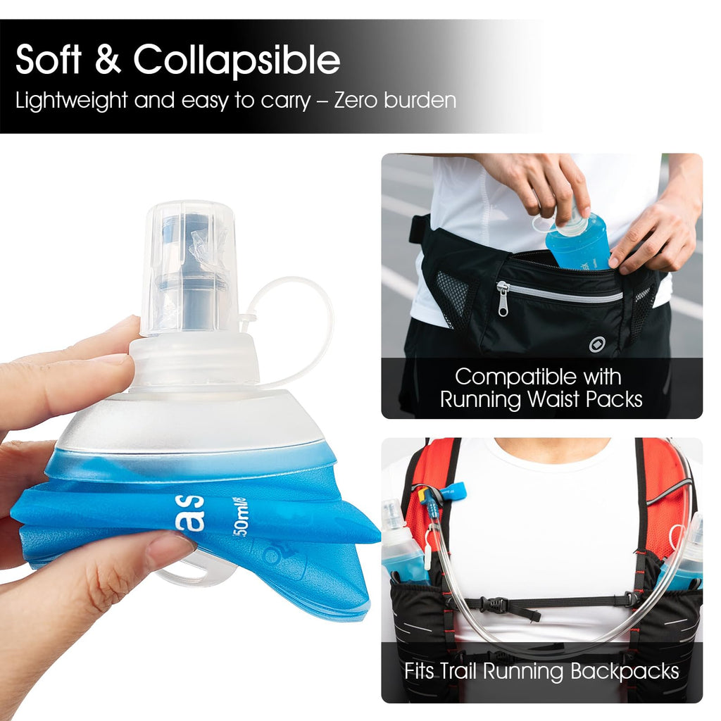GUYI GYGYL Soft Flask, Collapsible Water Bottle for Sports, 500ml Grey