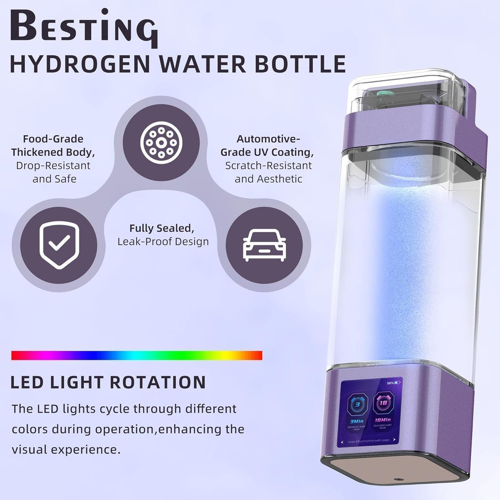 Hydrogen Water Bottle Generator, 11.8 fl oz