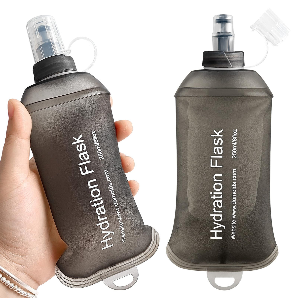 GUYI GYGYL Soft Flask, Collapsible Water Bottle for Sports, 500ml Grey