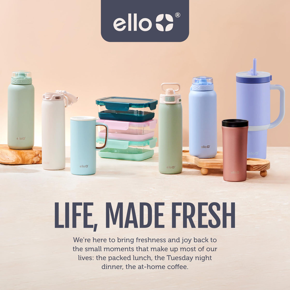 Ello Pop & Fill Insulated Stainless Steel Water Bottle with Quick Fill Lid, Leakproof Locking, Sip or Chug Spout, BPA-Free, Double Wall Vacuum Insulated for Sports, Travel & School- 22oz / 32oz / 40oz