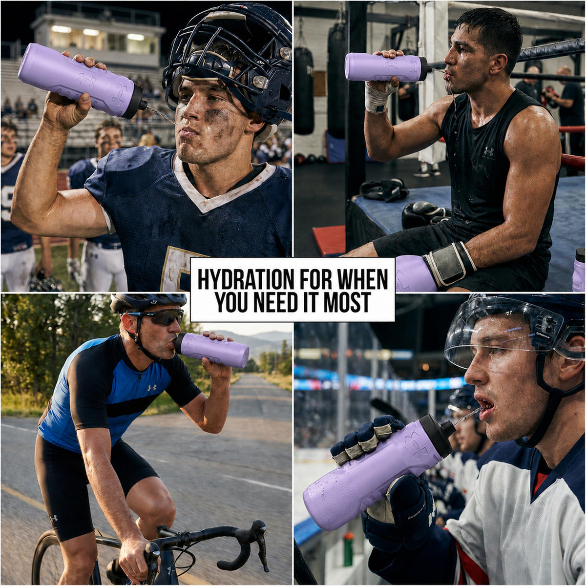 Under Armour Squeeze Water Bottles, 32 oz Water Bottles, Sideline Sports Water Bottle with Quick-Shot Lid, Quick & Easy Hydration, Gym Water Bottles, Squeeze Bottle, 1 32oz Bottle